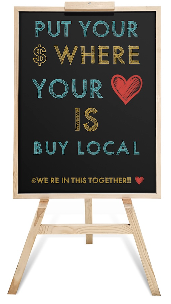 Buy local sign for SEO